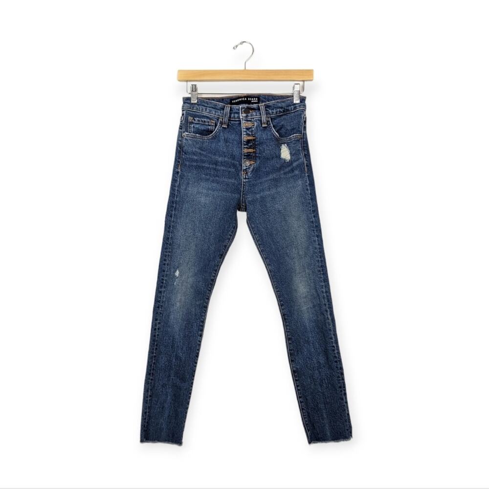 Veronica Beard Faye Jeans 24 Terrain Skinny High Rise Stretch Denim